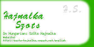 hajnalka szots business card