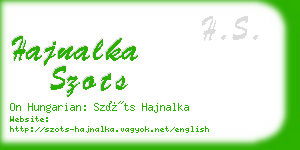 hajnalka szots business card